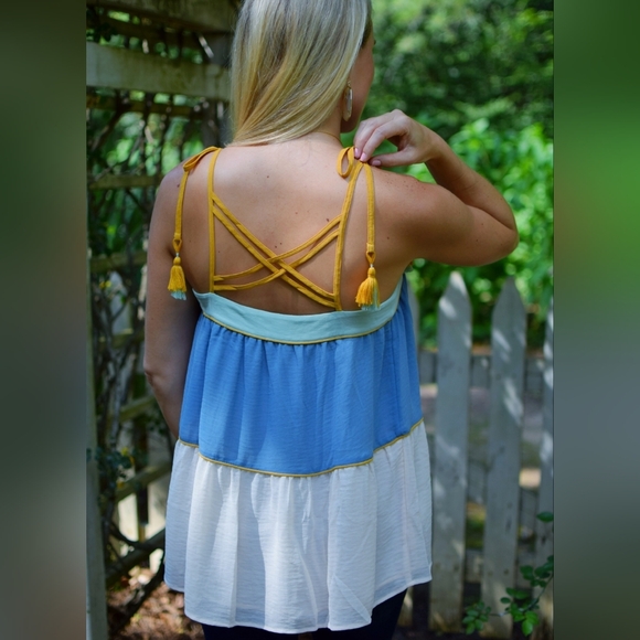 LOFT | Tiered Poolside Peplum Cami Top | Women's Size XS | NWT - Picture 8 of 11